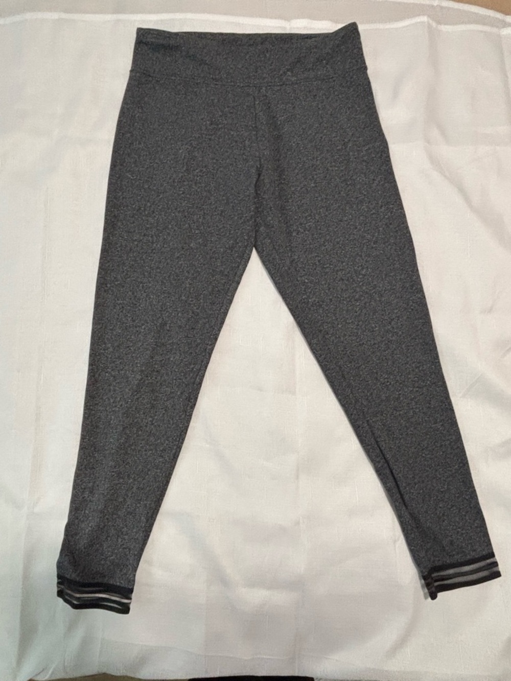 Victoria Secret Sport Dark Gray Active Leggings with Ankle Stripe